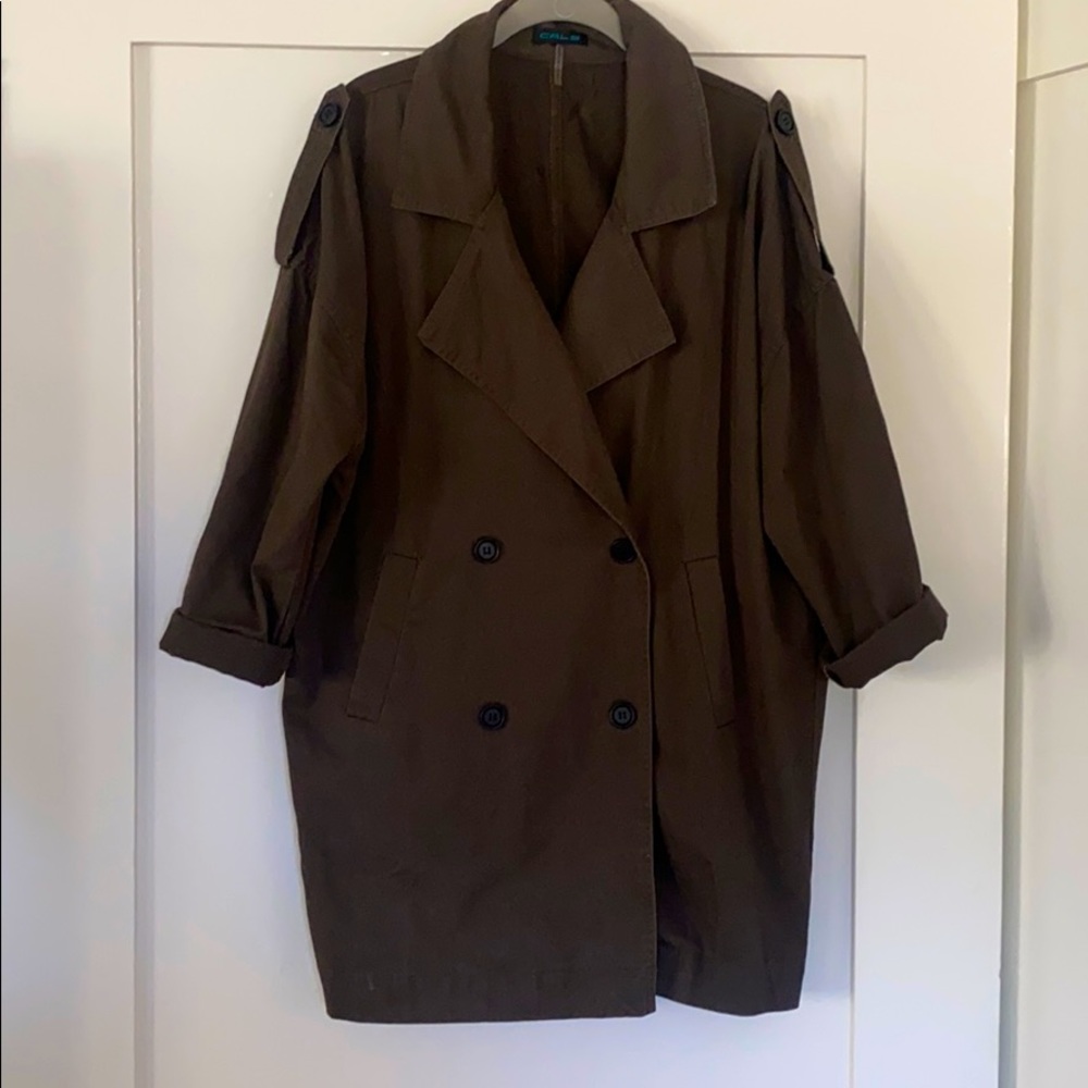 Oversized Olive Utility Jacket